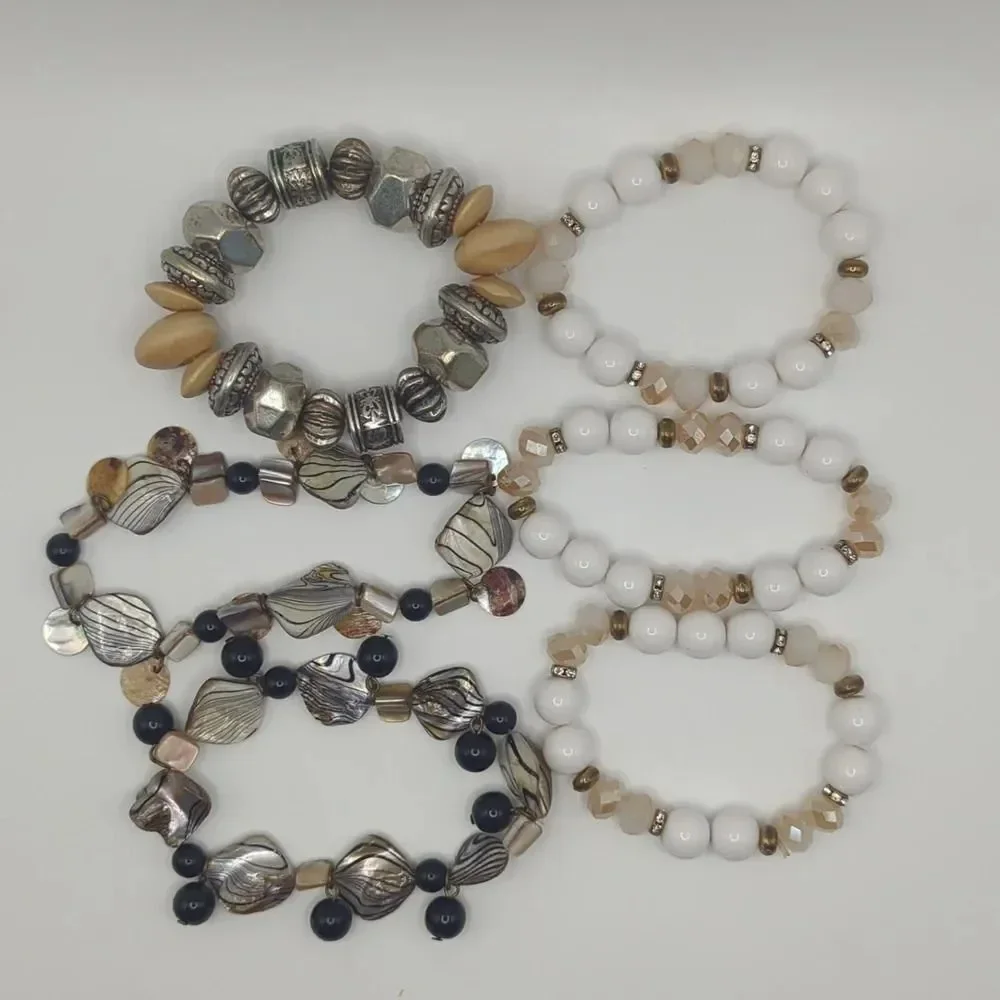Costume Jewelry Bundle Set of 6 Bracelets
